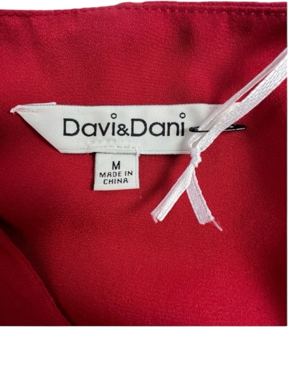 DAVI & DANI Red Ruffle Button-Front Blouse - Picture 2 of 8
